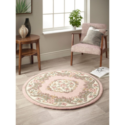 Origins Shensi Pink Wool Round Rug 120cm - thumbnail 2