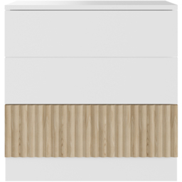 Flair Luca White and Oak 3 Drawer Ribbed Bed Frame - thumbnail 4