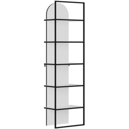 FWStyle Archy White 5 Tier 2 Tone Bookcase - thumbnail 2