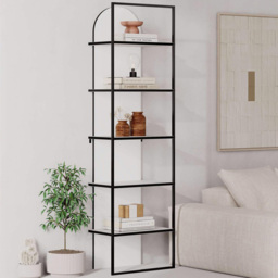 FWStyle Archy White 5 Tier 2 Tone Bookcase - thumbnail 1