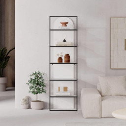 FWStyle Archy White 5 Tier 2 Tone Bookcase - thumbnail 3