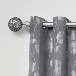 New Edge Blinds Mirrored Chrome Extendable Eyelet Metal Curtain Pole Set 160-300cm - thumbnail 2