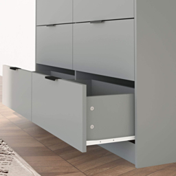 Home Source Phoenix Grey 6 Drawer Chest of Drawers - thumbnail 3