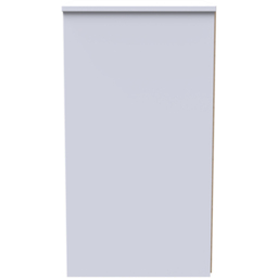 Crowndale Las Vegas 3 Drawer White Matt Bedside Table Ready Assembled - thumbnail 4