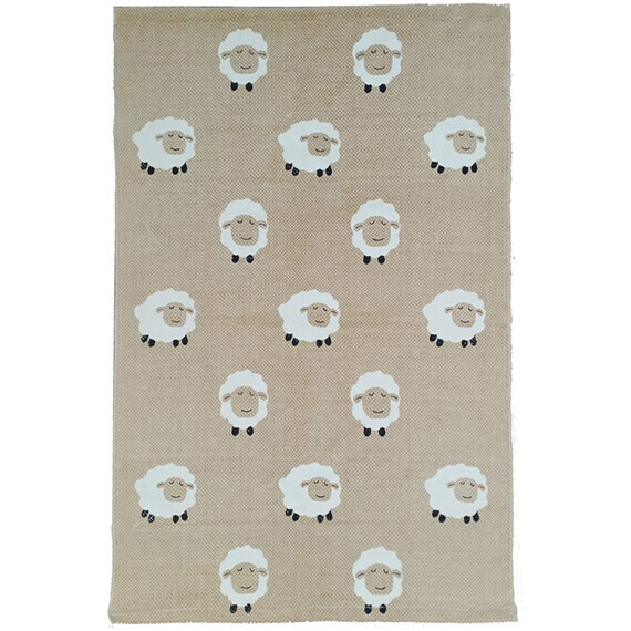 Beige Sheep Printed Rug 60cm