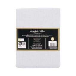 Pack of 2 Brushed Cotton Pillowcases Silver - thumbnail 3