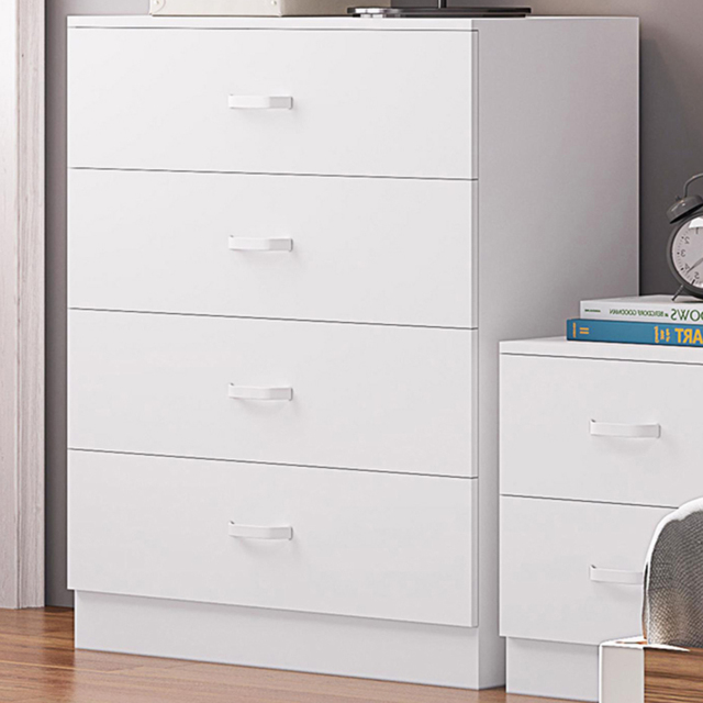 FWStyle Tunis 4 Drawer Matt White Chest of Drawer - image 1