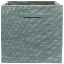 Homebase Textured Blue Cube Storage Insert 4 Pack - thumbnail 3