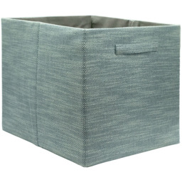 Homebase Textured Blue Cube Storage Insert 4 Pack - thumbnail 4