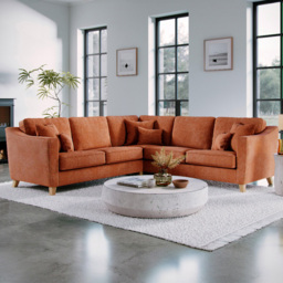 Marlon City Terracotta 4 Seater Corner Sofa