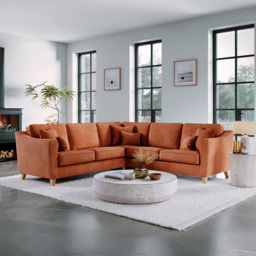 Marlon City Terracotta 4 Seater Corner Sofa - thumbnail 3