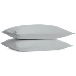 My Home Polycotton Silver Housewife Pillowcase 2 Pack