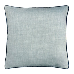 Sloane Blue Faux Linen Cushion 45 x 45cm - thumbnail 2