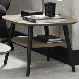 Bentley Designs Vintage Weathered Oak Single Shelf Lamp Table