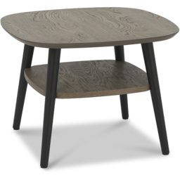 Bentley Designs Vintage Weathered Oak Single Shelf Lamp Table - thumbnail 2