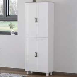 Portland White 4 Door Freestanding Kitchen Storage Cabinet