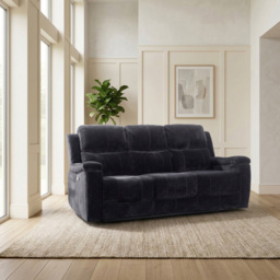 Ledbury 3 Seater Recliner Sofa Black - thumbnail 3