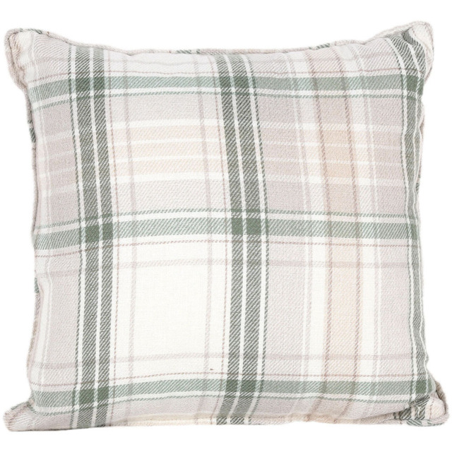 Divante Hatfield Check Green Cushion 45 x 45cm