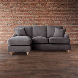 The Vienna 3 Seater Charcoal Left Hand Chaise Sofa - thumbnail 3