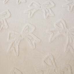 Ivory Single Bow Faux Fur Duvet Set - thumbnail 3