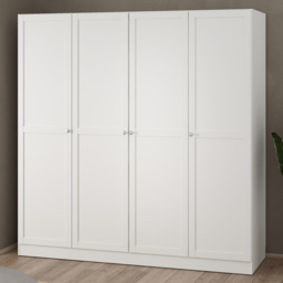 Florence Brande 4 Door White Wardrobe - thumbnail 1