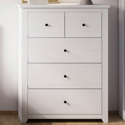 Havana 5 Drawer White Chest of Drawers - thumbnail 1