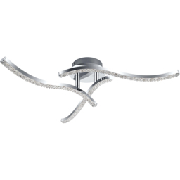 Cosylyte Kenworth Chrome 3 Light Wavy Beaded Ceiling Light
