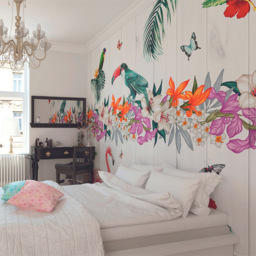 Origin Murals Birds Of Paradise Multicolour Wall Mural - thumbnail 1