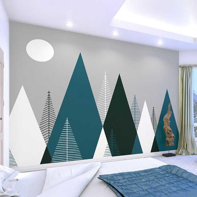 Origin Murals Graphic Mountains Multicolour Wall Mural - image 1