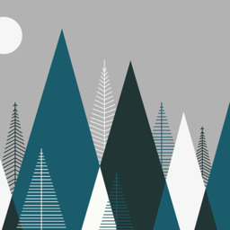 Origin Murals Graphic Mountains Multicolour Wall Mural - thumbnail 2