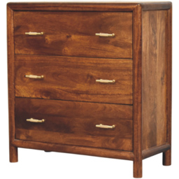 Artisan Furniture Regency Dark Brown 3 Drawer Solid Wood Chest of Drawers - thumbnail 3