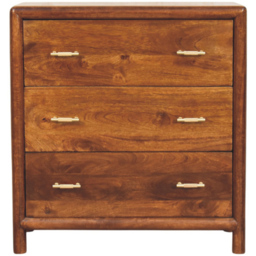 Artisan Furniture Regency Dark Brown 3 Drawer Solid Wood Chest of Drawers - thumbnail 2