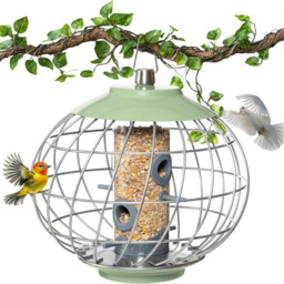 Thompson and Morgan The Nuttery Celadon Green Squirrel Proof Seed Feeder - thumbnail 3