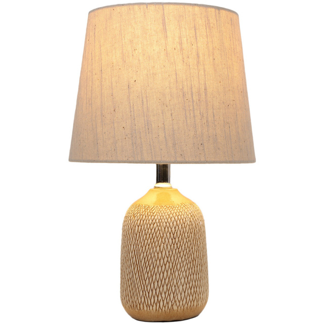 Alva Etched Cream Table Lamp - image 1