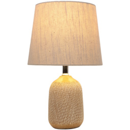 Alva Etched Cream Table Lamp