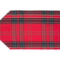 Red Traditional Tartan Christmas Table Runner 13 x 72cm - thumbnail 2