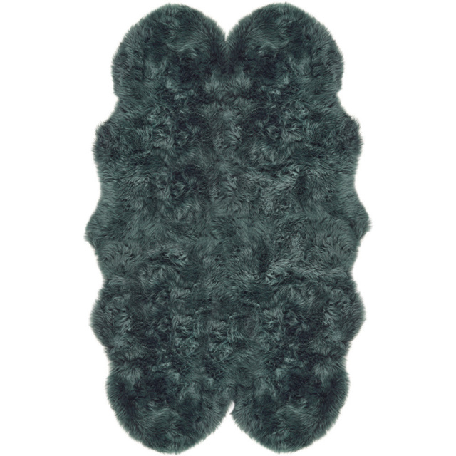 Origins Genuine Sheepskin Forest Green Quad New Zealand Wool Rug 160 x 105cm - image 1