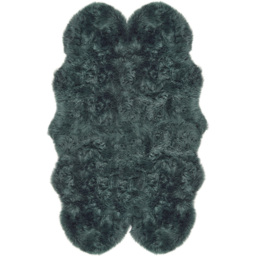 Origins Genuine Sheepskin Forest Green Quad New Zealand Wool Rug 160 x 105cm - thumbnail 1
