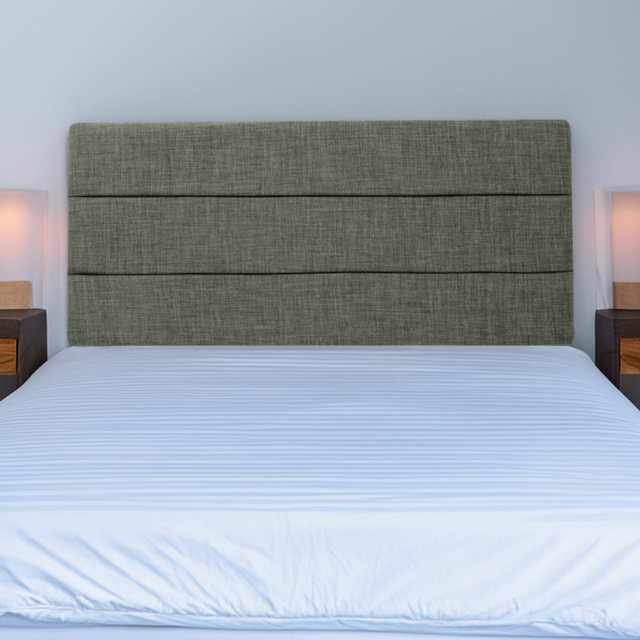 Bedmaster Milan Single Charcoal Linen Lined Headboard - image 1