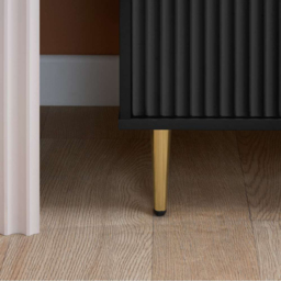 Birlea Zara 2 Door Fluted Black Wardrobe - thumbnail 3