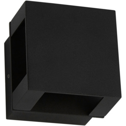 Lighting Collection IP54 Eclipse Block LED Outdoor Wall Light - thumbnail 1