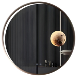 ENER-J Round Aluminium LED Mirror with Moon Design