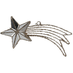 Decadent Bronze Silver Mirrored Shooting Star LED Decoration