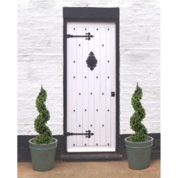 Leaf Boxwood Spiral Topiary Tower Artificial Tree Pot 3ft 2 Pack - thumbnail 2