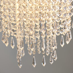 Sharna 3 Tier Silver Clear Jewelled Pendant Light - thumbnail 4