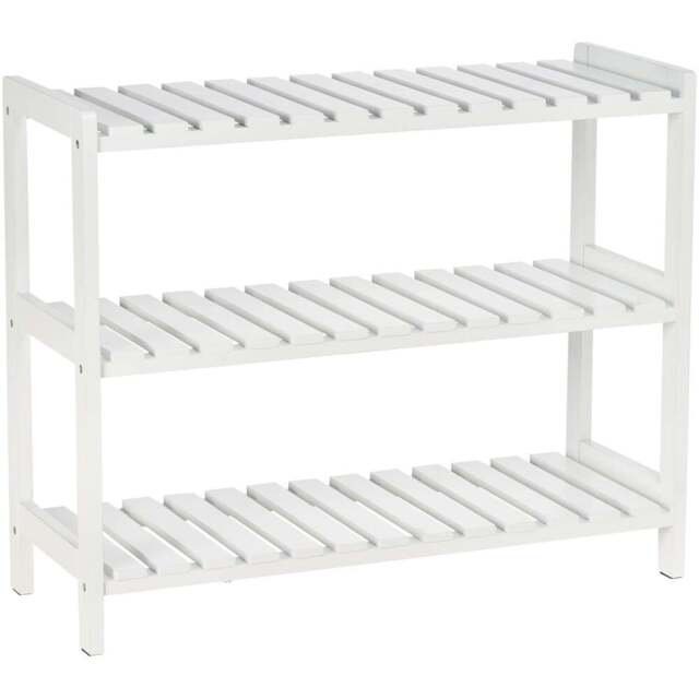 Portland 3 Tier White Shoe Rack - image 1