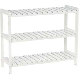 Portland 3 Tier White Shoe Rack - thumbnail 1
