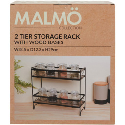 Malmo 2 Tier Black Storage Rack - thumbnail 3