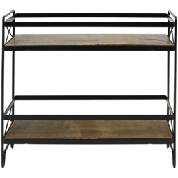 Malmo 2 Tier Black Storage Rack