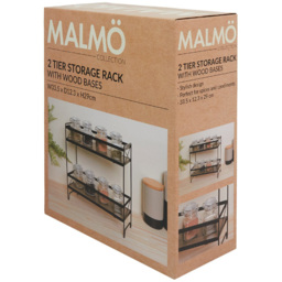 Malmo 2 Tier Black Storage Rack - thumbnail 4